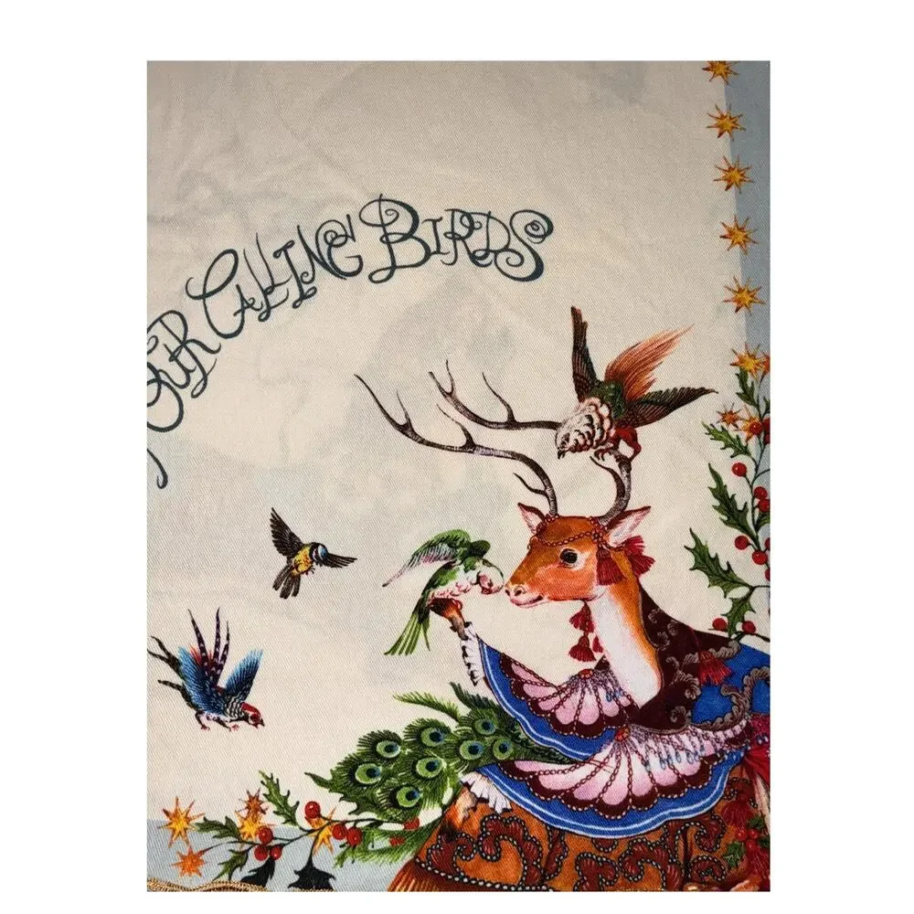 Anthropologie Phannapast Taychamaythakool 12 Days Christmas Napkins Square